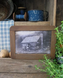 Small Antique School Slate Chalkboard Old Mountain Cabin Photo Print - Picture 1 of 7