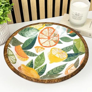 Deko Schale Blätter Obstschale Servier Schlüssel Kristalle Kaffee Esstisch Geschenk - Bild 1 von 6
