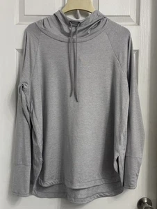 Athleta Uptempo Hoodie Sweatshirt Gray Size XL Athletic Athleisure - Picture 1 of 7