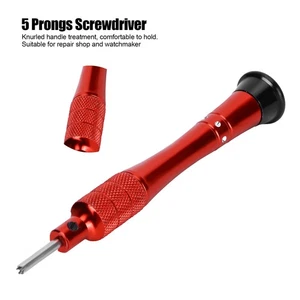 5 Prongs Screwdriver Alloy Screwdriver Watch Repairing Accessory For Watchm Kit - Picture 1 of 12