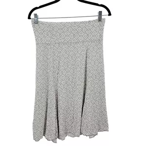 Max Studio Trikot Strickrock S grau geometrisches Muster Stretch Skater Mini - Bild 1 von 9