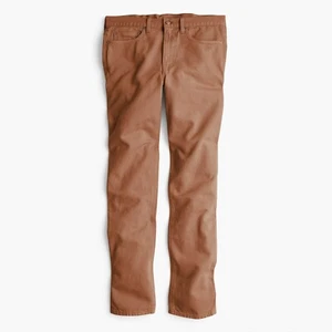 NEW J.CREW 484 MADE IN USA ALL COTTON BROWN GARMENT-DYED SLIM JEAN / SIZE 31 - Picture 1 of 9