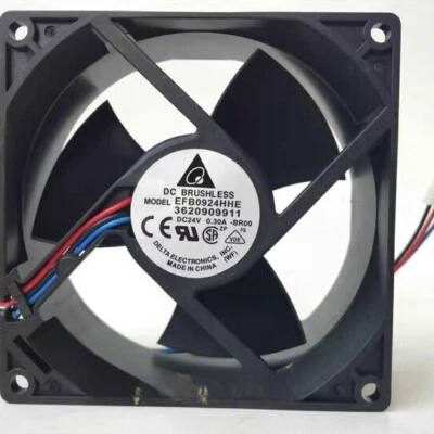 1PCS Delta EFB0924HHE 90*38MM 9CM 9038 DC24V 0.30A 3-Pin Inverter Cooling Fan - Image 1 of 2