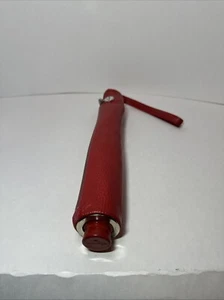 VINTAGE KNIRPS Folding Umbrella Matching Red CASE 1970-80'S CANADA - Picture 1 of 16