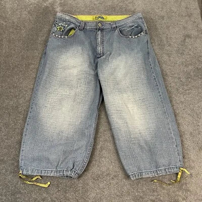 Vintage MISKEEN Original Jeans Mens 42 Cropped 13" Baggy Denim Skater Y2K Pants - Image 1 of 4