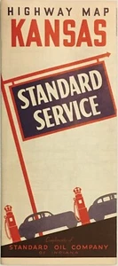 1940 Standard Oil Indiana Road Map: Kansas NOS - Picture 1 of 1