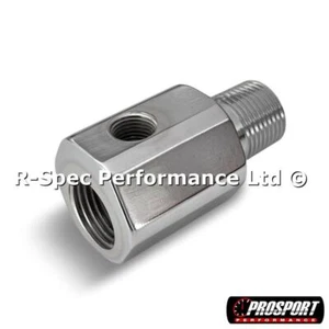 Prosport 3/8 NPT to 1/8 Npt Offset Oil Pressure Gauge Sensor Sender Adaptor - Picture 1 of 4