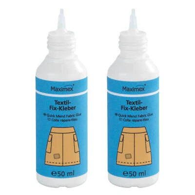 MAXIMEX Textil FIX Kleber 50 ml Kleidung statt Nähen Made in Germany ohne Nadel