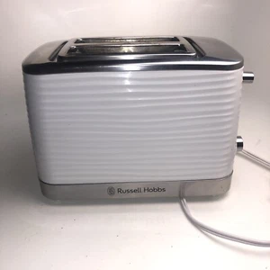 Russell Hobbs Toaster 24370 Inspire High Gloss White Plastic Two Slice - Picture 1 of 9