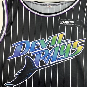 Tampa Bay Devil Rays Mens XL Pinstripe Promotional Basketball Jersey Phillips#35 - Picture 1 of 15