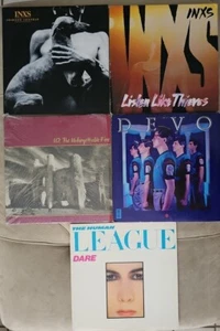 DEVO Traditionalists Poster U2 Human League INXS Vinyl LP Record LOT Thieves  - Picture 1 of 3