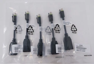 PNY 91008582V3 MINI DP DISPLAYPORT M - DISPLAYPORT F ADAPTER 5PK - NEW & SEALED! - Picture 1 of 1