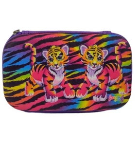 Lisa Frank Forrest Pencil School Supplies Zip Up Box Carrying Case Tigers - Picture 1 of 5