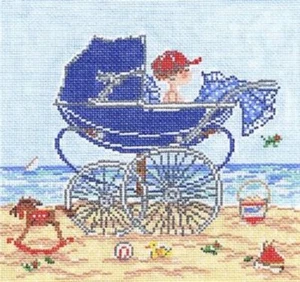 Needlepoint HandPainted Cooper Oaks Baby Boy 7x7  - Picture 1 of 1
