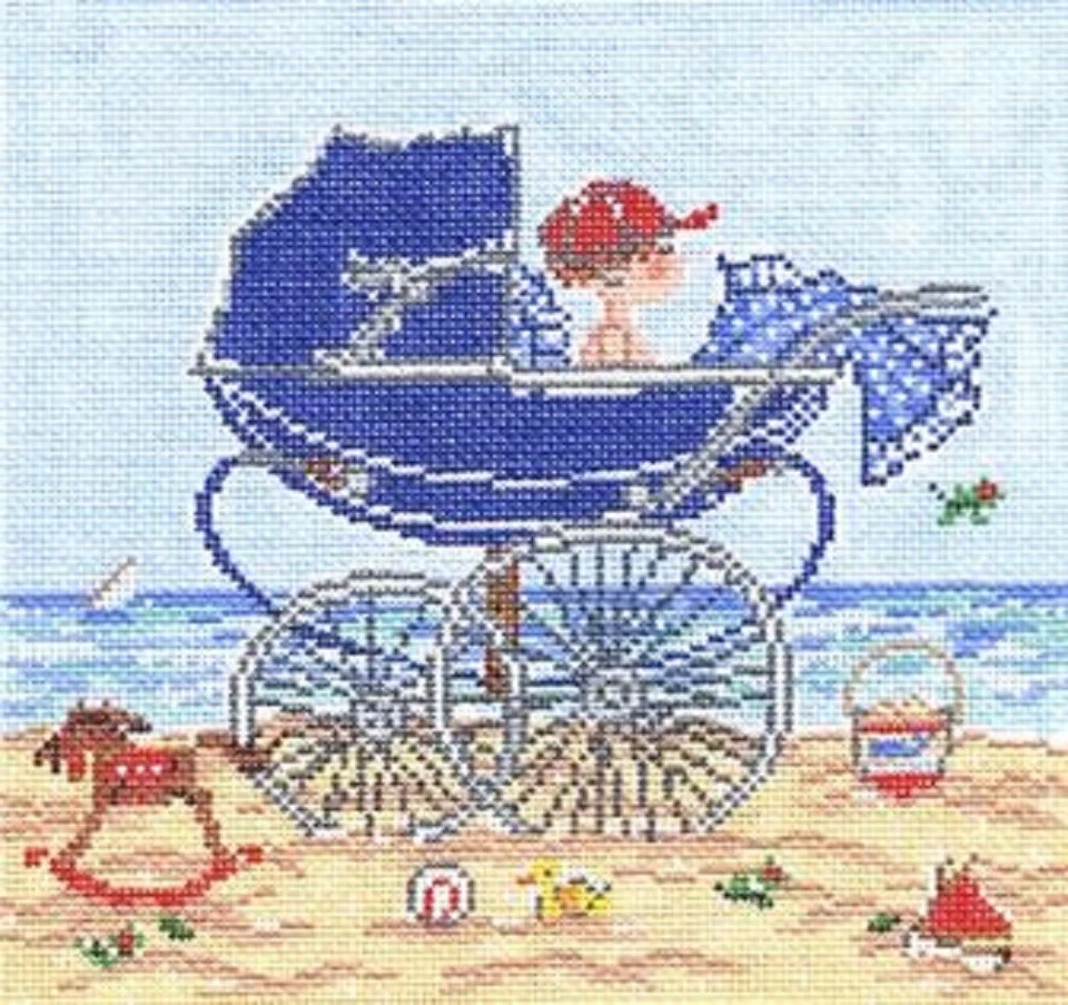 Needlepoint HandPainted Cooper Oaks Baby Boy 7x7  - Image 1 of 1