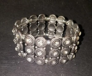 Damen Armband Frauen Mode Armband Silber Strass Armband Übergröße 2X - Bild 1 von 5