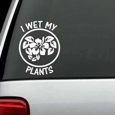 Calcomanía adhesiva de vinilo I WET MY PLANTS GARDEN FARM para coche camión SUV o portátil   Foto 1 de 3