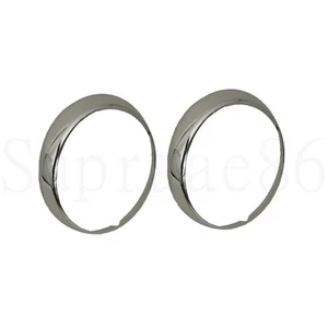 Chrome Headlight Trim SET with 1 screw hole for 1969-1994 Porsche 911 912 930 - Picture 1 of 5