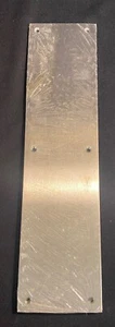 Door Push Plate 4 In x 16 In Stainless Single Pack Steel Modern New - Picture 1 of 5