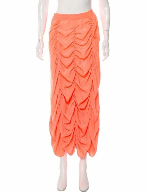 Nuevo Calypso St Barth Areo Naranja Falda Maxi Acanalada BOHO M Foto 1 de 1