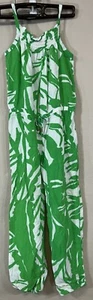 4t Lilly Pulitzer For Target White Green Leaf Romper - Picture 1 of 4