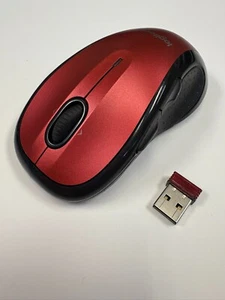 Logitech M510 Wireless Mouse Black/Red with Dongle - READ - Photo 1/7
