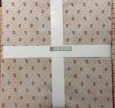 Henry Glass Memories in Red Layer Cake 42 10" Squares Floral Civil War Repro - Image 1 of 3