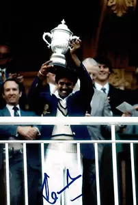 Kapil Dev Signed 12X8 Photo 1983 World Cup Genuine Signature AFTAL COA (2599) - Picture 1 of 1