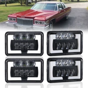 For Cadillac Fleetwood Calais 1975-86 4PCS LED Headlights HI/Lo DRL Turn Signal - Picture 1 of 12