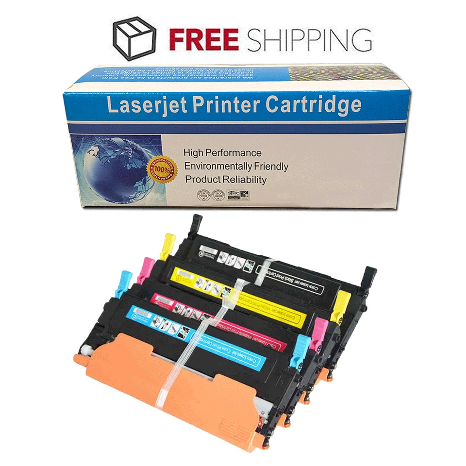 4-Pack Toner Set for Samsung C410W C460FW C460W CLP-365W 360 CLX-3305FW CLT-406S - Изображение 1 из 1