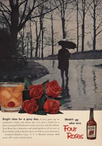1953 Four Roses: Bright Idea Gray Day Vintage Print Ad - Picture 1 of 1