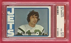 1972 Topps JOE NAMATH #100  PSA 4 VG EX HOF NY Jets SB 3 MVP M29