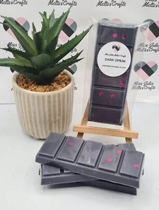 Handmade Plant Based Wax Melt Snap Bar Dark Opium Highly Scented Strong - Picture 1 of 4