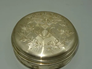 Atractiva caja de baratijas grande portuguesa 833 plateada con tapa redonda - 153 g - Imagen 1 de 9