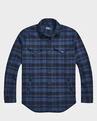 HOMBRE Polo Ralph Lauren Camisa Franela Azul TALLA L Azul Negro Cuadros Nuevo Con Etiquetas  Foto 1 de 3