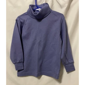 Lands' End Mädchen Oberteil Rollkragen Pullover Lila 100% Baumwolle Langarm S - Bild 1 von 6