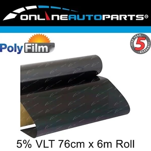 Window Tint Film 5% Very Dark Black 76cm x6m Car Auto Home Office Roll - Picture 1 of 1