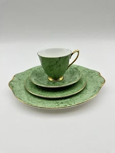 Royal Albert Gossamer Green Smooth Footed Cup / Saucer / Sandwich & Cake Plate - Picture 1 of 7