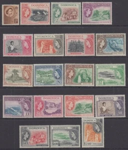 British Colonies DOMINICA 1954 QEII Set Mint Hinged - Picture 1 of 1