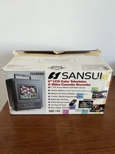 Sansui CLD0065 6" LCD Color TV VCR Game Ready Used Tested Missing Antenna Read - Picture 1 of 24