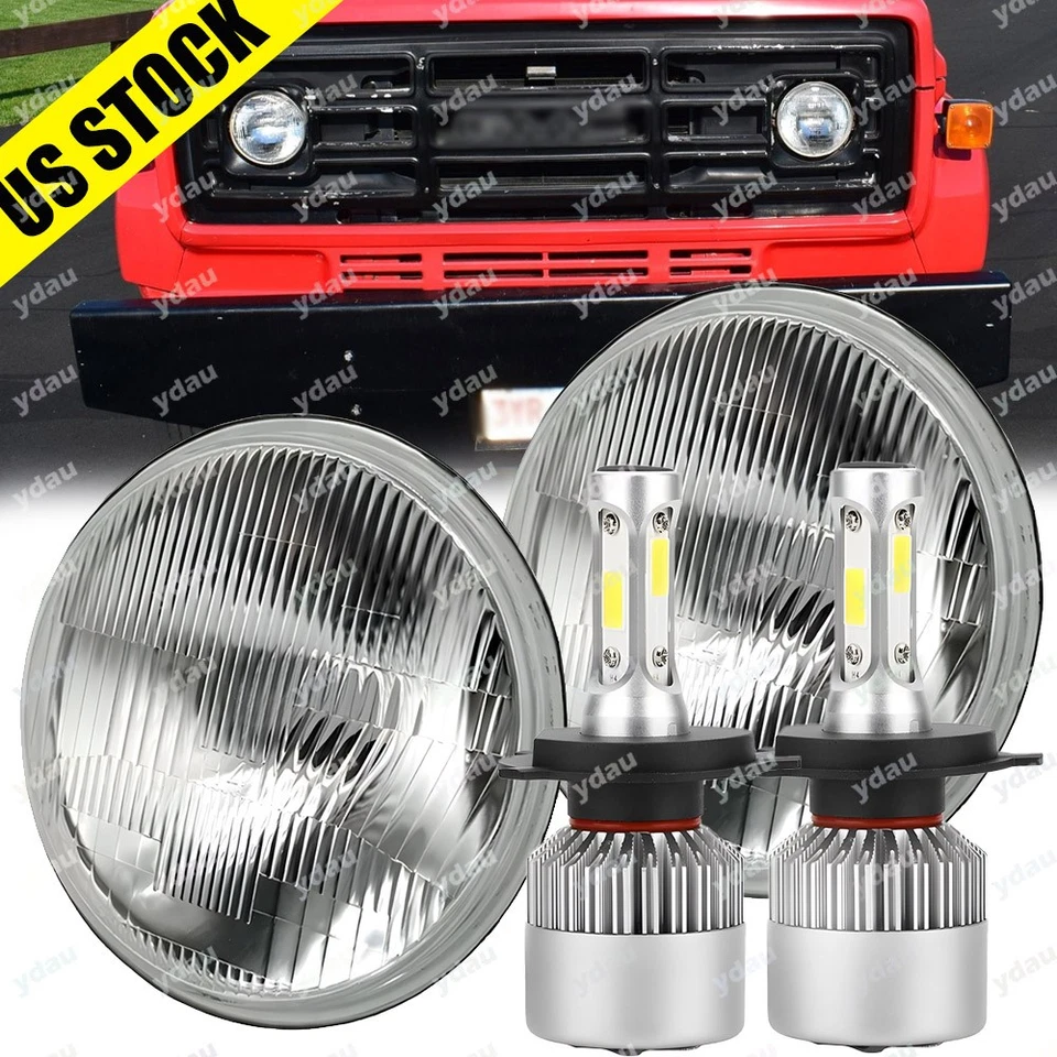 Faros LED de 7 pulgadas 2 piezas punto haz alto-bajo aptos para GMC C5000 C6000 C7000 1979-1990 Foto 1 de 4