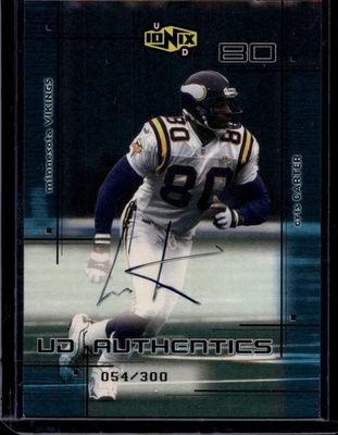 2000 UD Ionix Authentics Football Cris Carter #CC Auto /300 - Image 1 of 2