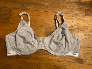 Victoria’s Secret BH PINK 38D ungefüttert Neu mit Etikett grau weiß - Bild 1 von 6