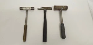 Engineers Hammers Brass Head,Leather Head Etc Poss Hand Made Double Faced - Picture 1 of 11