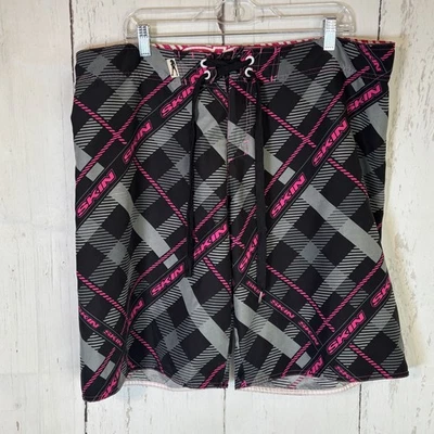 Skin Industries Board Shorts Mens 40 Plaid Swim Surf Trunks Beach - Image 1 of 4