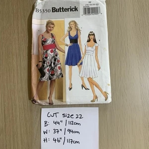 Butterick Pattern B5350 CUT To Size 22 A-Line High Waist Knee Length Dress 2009 - Picture 1 of 6