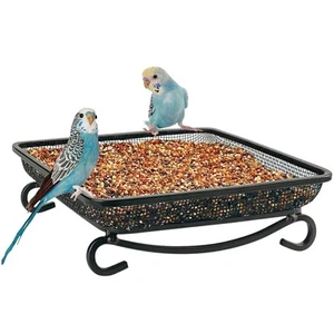 Ground Bird Feeder Tray, Metal Platform Mesh Seed Tray for Bird Feeders, Grea... - Picture 1 of 7