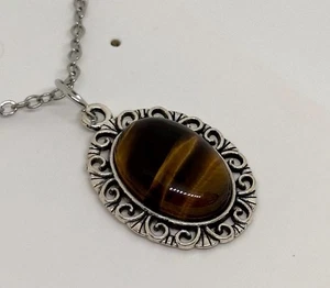 Trendy Semi-Precious Stone Necklaces-Tiger Eye, Black Agate, Gift for Her. - Picture 1 of 23