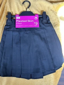 Girls, Black School Skirts, A Pack Of Two Size 7 To 8 Years - Picture 1 of 4