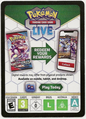 POKEMON TCG LIVE Online Code Cards Unused -Sword and Shield- | eBay